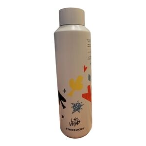 Starbucks Water Bottle Las Vegas 20oz White Excellent Vacuum Insulated Stainless